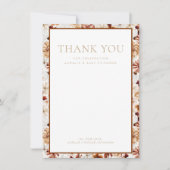 Fleur sauvage Carte de remerciements floral rustiq (Devant)