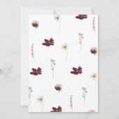 Fleur sauvage Célébration de la vie Invitation Fun (Dos)