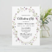 Fleur sauvage Célébration de la vie Invitation Fun (Debout devant)