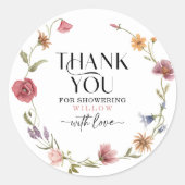 Fleur sauvage Champ Boho Favoriser Merci Sticker (Devant)