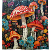 fleur sauvage champignon Douche rideau (Devant)