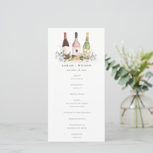 Fleur sauvage Cheers Wine Bottles Programme de mar (Debout devant)