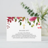 Fleur sauvage Christian Memorial Funeral Merci (Debout devant)