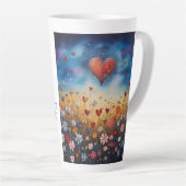 Fleur sauvage Coeur Affirmation Mug (Angle droit)
