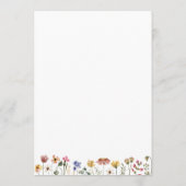 Fleur sauvage coloré | Carte de conseil Mariage (Dos)