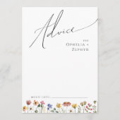 Fleur sauvage coloré | Carte de conseil Mariage (Devant)