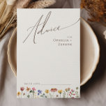 Fleur sauvage coloré | Carte de conseil Mariage be<br><div class="desc">Ce fleur sauvage coloré | beige mariage carte conseil est parfait pour votre simple, whimsical boho arc-en-ciel mariage été. Les fleurs aux couleurs rose, jaune, orange et or, qui donnent à ce produit l'impression d'un élégant jardin vintage minimaliste de printemps hippie. Le design moderne est artistique et délicat, représentant une...</div>