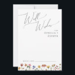 Fleur sauvage coloré | Carte de voeux de Mariage<br><div class="desc">Ce fleur sauvage coloré | mariage well wishcard est parfait pour votre simple, whimsical boho rainbow mariage d'été. Les fleurs aux couleurs rose, jaune, orange et or, qui donnent à ce produit l'impression d'un élégant jardin vintage minimaliste de printemps hippie. Le design moderne est artistique et délicat, représentant une prairie...</div>