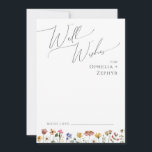 Fleur sauvage coloré | Carte de voeux de Mariage<br><div class="desc">Ce fleur sauvage coloré | mariage well wishcard est parfait pour votre simple, whimsical boho rainbow mariage d'été. Les fleurs aux couleurs rose, jaune, orange et or, qui donnent à ce produit l'impression d'un élégant jardin vintage minimaliste de printemps hippie. Le design moderne est artistique et délicat, représentant une prairie...</div>