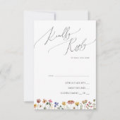 Fleur sauvage coloré | Carte RSVP (Devant)