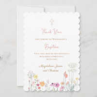 fleur sauvage coloré merci d'être venu carte