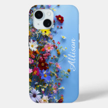 Fleur sauvage coque iphone personnalisé