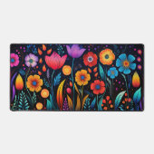 Fleur sauvage, Couleurs Vibrantes Sur Noir (Recto)