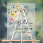 Fleur sauvage Couples Douche Acrylique Affiche de  (Neutre)