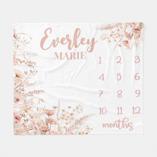 Fleur sauvage Couverture de jalon, Mois de la peti (Devant (Horizontal))