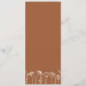 Fleur sauvage Croquis Floral Terracotta Menu Maria (Dos)