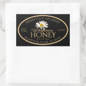 Fleur sauvage Daisy Black Étiquette Gold Bordure (Sac)