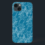 Fleur sauvage damassé à motif turquoise bleu coque<br><div class="desc">Housse fleur sauvage moderne damassé à motif ipad dans les teintes turquoises d'aqua bleu profond. Un cadeau idéal pour les filles et les femmes. Design damassé de style fleur sauvage unique par Sarah Trett.</div>