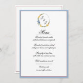 Fleur sauvage dans la carte de menu Couleurs prima (Devant / Derrière)