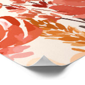 Fleur sauvage d'aquarelle d'automne Affiche de bie (Coin)