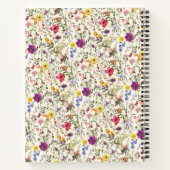 Fleur sauvage d'aquarelle Florals Carnet spiral (Dos)