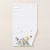 Fleur sauvage d'aquarelle Insectes Floral Spring G (Serviette à main)