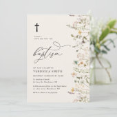 fleur sauvage d'aquarelle moderne invitation au ba (Debout devant)