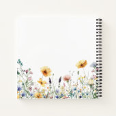Fleur sauvage d'aquarelle Printemps Mariage livre  (Dos)