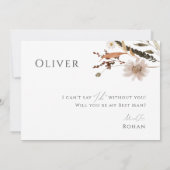 Fleur sauvage d'automne Boho | Carte de propositio (Dos)