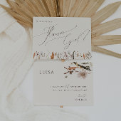 Fleur sauvage d'automne Boho | Carte Fille Fleur B