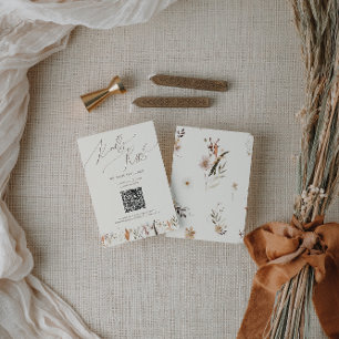 Fleur sauvage d'automne Boho Carte RSVP de code