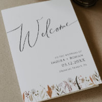 Fleur sauvage d'automne Boho | Programme de mariag