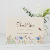 Fleur sauvage de deuil funéraire Merci (Debout devant)