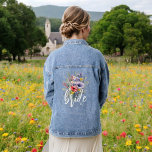 Fleur sauvage de mariée Boho Rustic Floral<br><div class="desc">Célébrez en style avec notre Fleur sauvage de mariée Boho Rustic Floral Denim Jacket! Cette superbe veste est décorée dans un style fleur sauvage élégant, alliant chic boho et charme rustique. Idéal pour les futurs mariés, il ajoute une touche personnalisée aux douches nuptiales, aux soirées bachelorette ou aux festivités décontractées...</div>