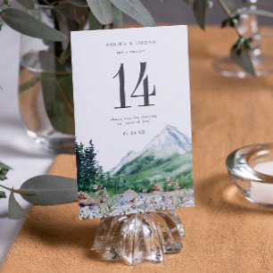 Fleur sauvage de montagne Carte de numéro de tab