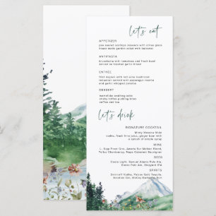 Fleur sauvage de montagne rustique Menu de maria