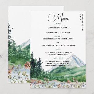 Fleur sauvage de montagne rustique Menu de maria