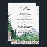 Fleur sauvage de montagne rustique | Menu Mariage<br><div class="desc">Belles cartes de menu pour compléter vos réglages de table à votre mariage ou à la prochaine soirée de dîner. Ajoutez votre libellé personnalisé à cette conception à l'aide des cases "Modifier ce modèle de conception" situées à droite de l'élément, ou cliquez sur le bouton bleu "Customiser" pour arranger le...</div>