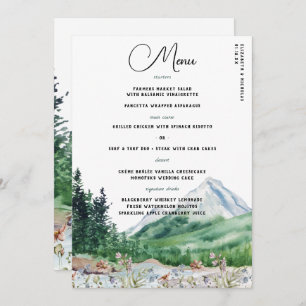 Fleur sauvage de montagne rustique   Menu Mariage 