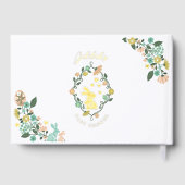 Fleur sauvage de printemps Baby shower lapin de Pâ (Verso)