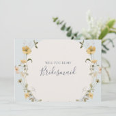 Fleur sauvage de printemps | Carte de proposition  (Debout devant)