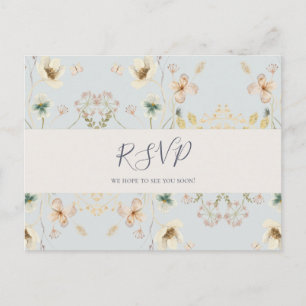 Fleur sauvage de printemps Carte postale RSVP au