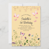 Fleur sauvage de printemps Jaune 1er Invitation an (Devant)