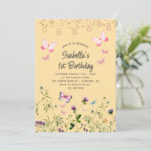 Fleur sauvage de printemps Jaune 1er Invitation an (Debout devant)