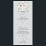 Fleur sauvage de printemps | Menu Dîner Mariage bl<br><div class="desc">Ce fleur sauvage de printemps | menu de dîner mariage bleu clair est parfait pour votre mariage boho vintage rustique. Le design est composé de fleurs sauvages pastel pastel colorées et élégantes. Il rappelle au spectateur une simple et classique prairie de jardin d'été bohème. Un point fort du design est...</div>