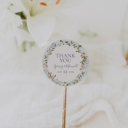 Fleur sauvage de printemps | Sticker Favor Merci B