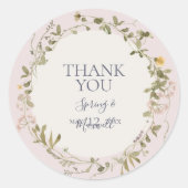 Fleur sauvage de printemps | Sticker Merci flush F (Devant)