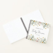 Fleur sauvage d'été Baby shower de terrain Livre d (Intérieur)