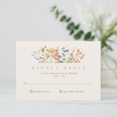 Fleur sauvage d'été Boho Wedding RSVP (Debout devant)