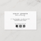 Fleur sauvage d'été Botaniques Script Carte de vis (Dos)